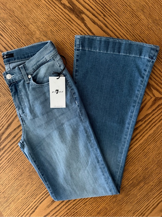 7 For All Mankind Denim - 7 For All Mankind Dojo Tailorless Flare Leg Jeans - Slim Illusion
